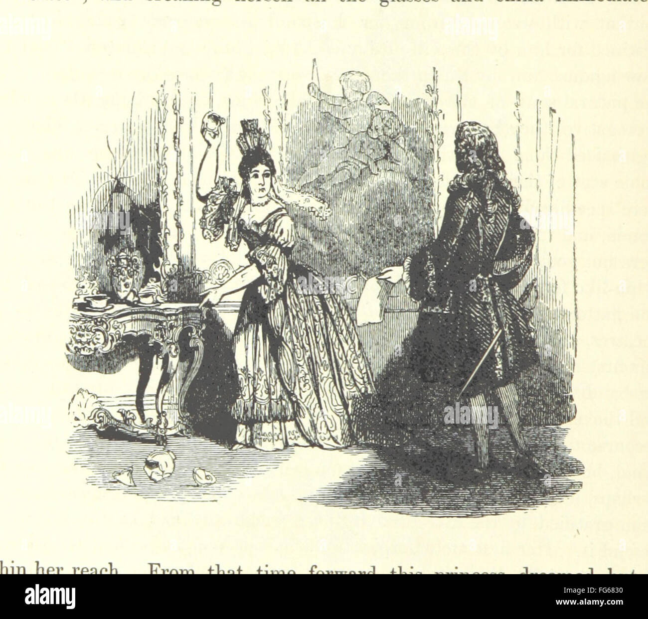 The book 'The Pictorial History of France and of the French People' includes historical illustrations and maps by Jules David, showcasing France's past in an ornate, antique style. Stock Photo