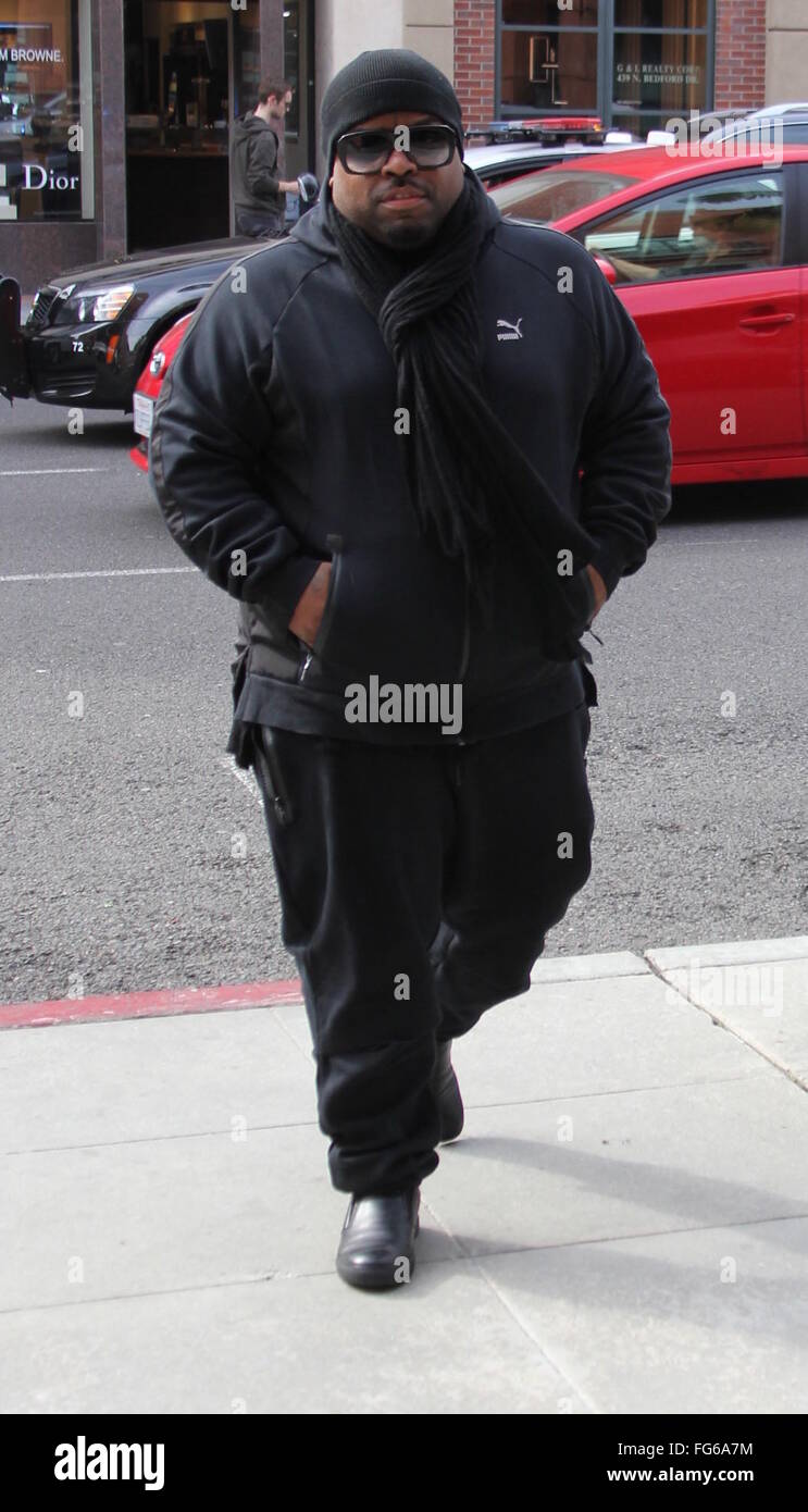 CeeLo Green out and about in Beverly Hills with his wife Featuring