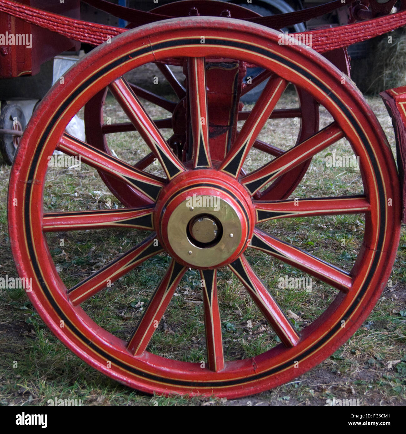 red cart wheel, Stock Photo