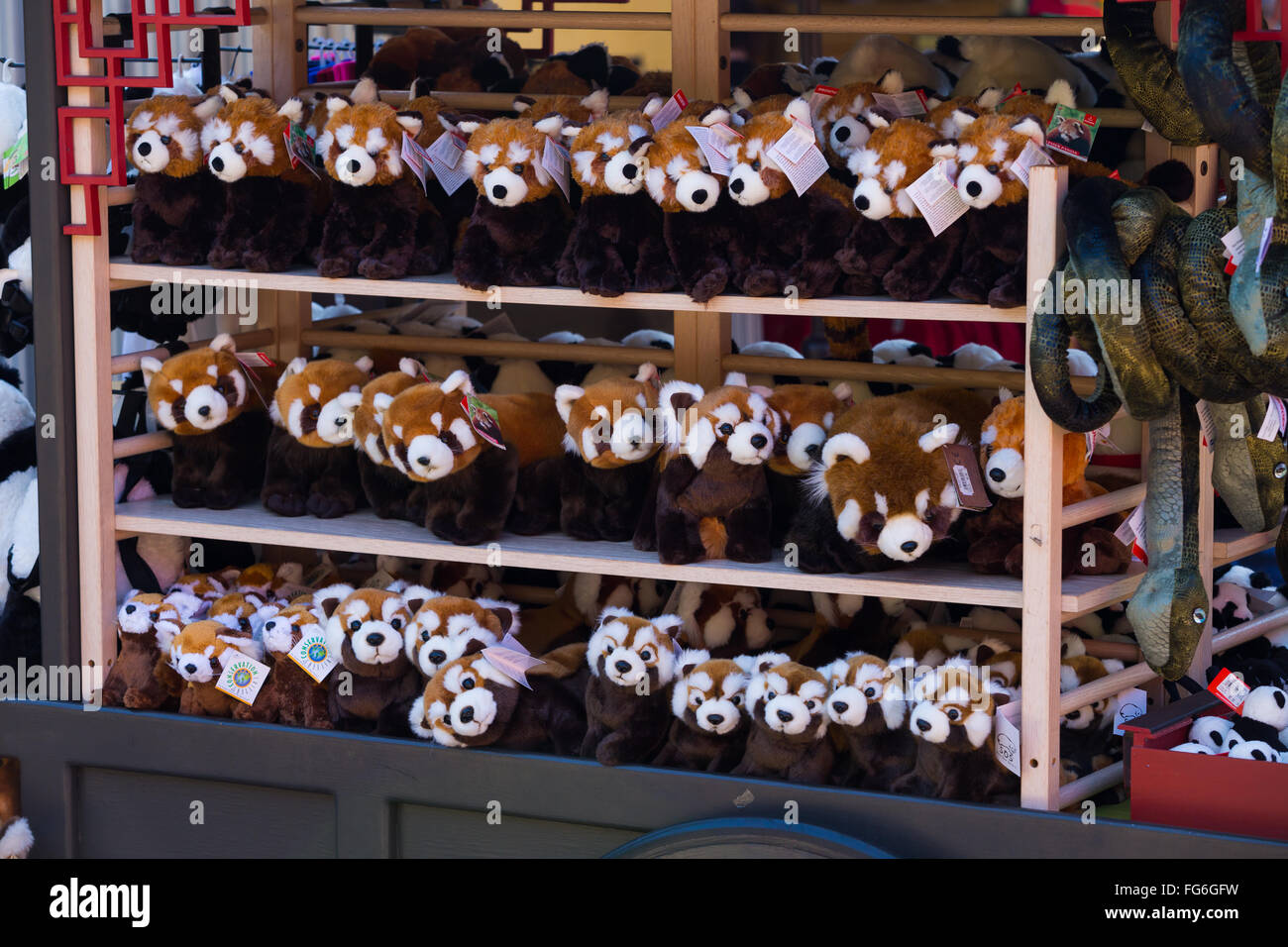 Stuffed animals for sale at the San Diego Zoo in California. Stock Photo