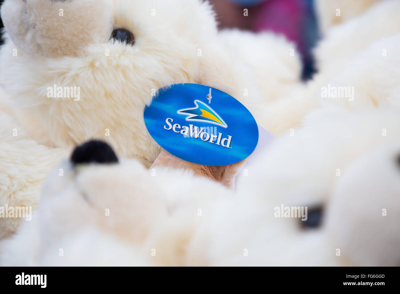 Stuffed animals for sale at Sea World in San Diego California. Stock Photo