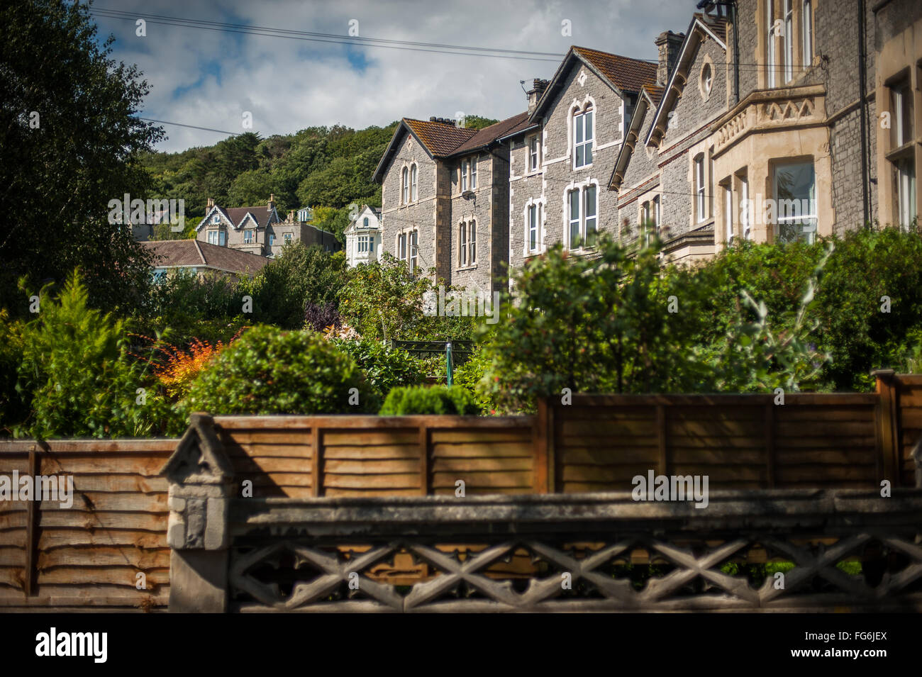 Residential architecture and houses, WestonSuperMare, England Stock