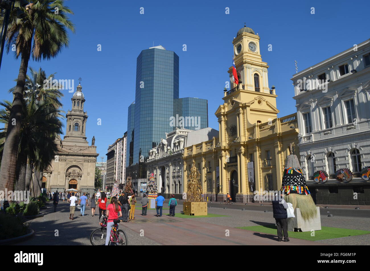 The Correo Central (central post office), in the Plaza de Armas, Santiago, Chile Stock Photo