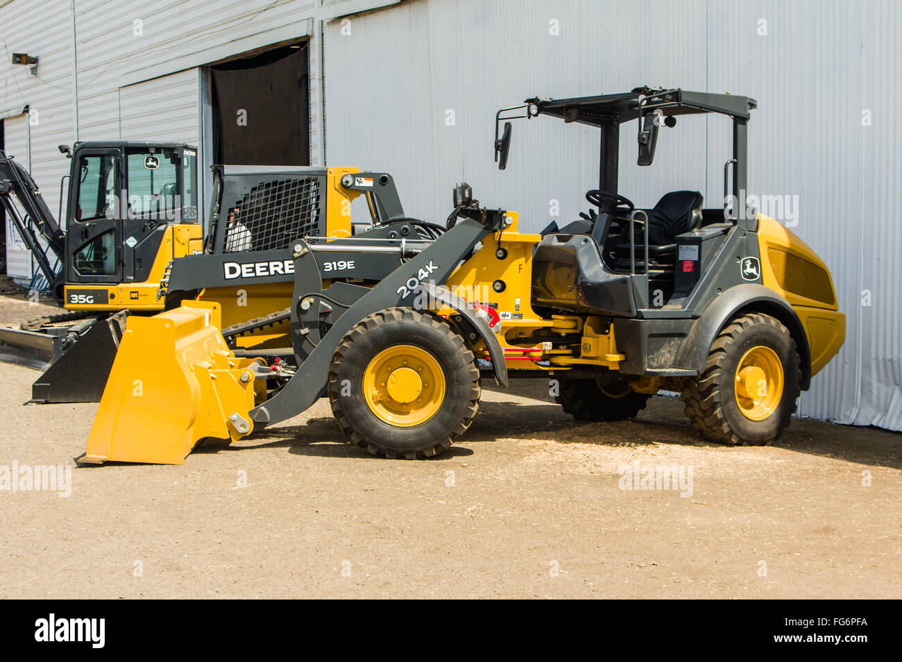 John Deere construction equipment on display at the Clackamas County