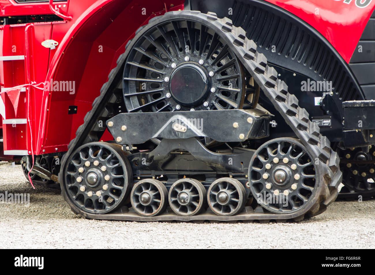 Wheels and track on a Case 370 tractor at the Clackamas County Fair