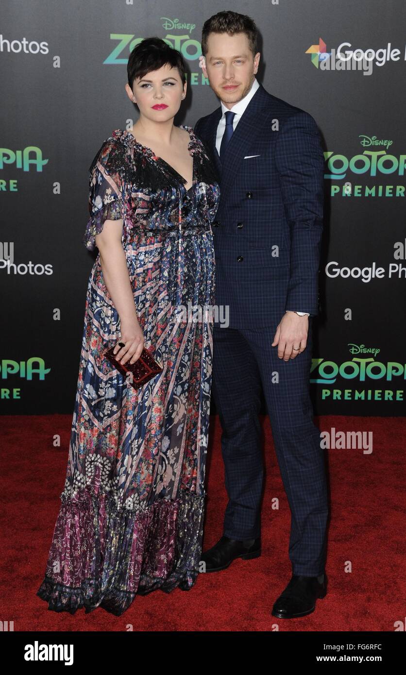 New York, NY, USA. 17th Feb, 2016. Ginnifer Goodwin, Josh Dallas at