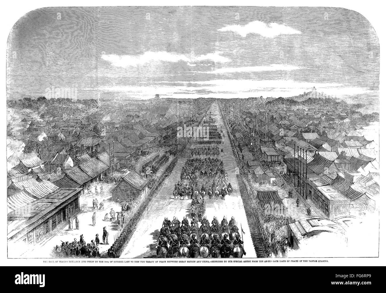 CONVENTION OF PEKING, 1860. /nThe entrance of Lord Elgin into Peking to