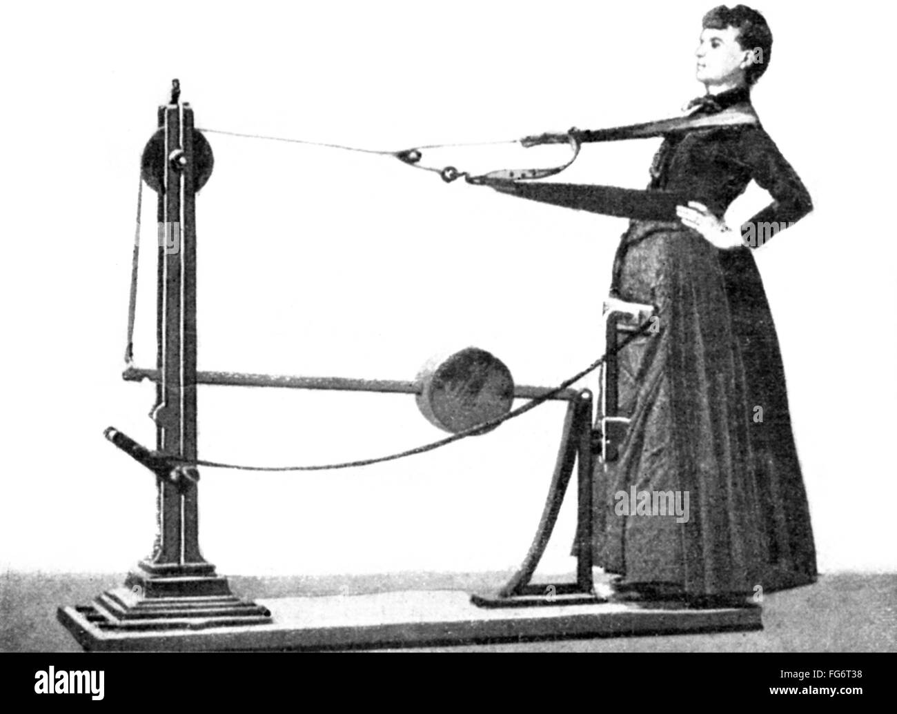 EXERCISE MACHINE, 1896. /n'Straightening the Body.' Curative gymnastics