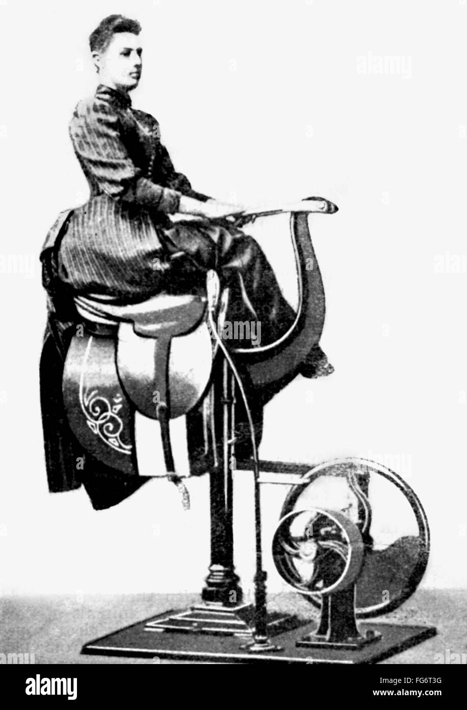 EXERCISE MACHINE, 1896. /n'Vibration in the Saddle.' Curative
