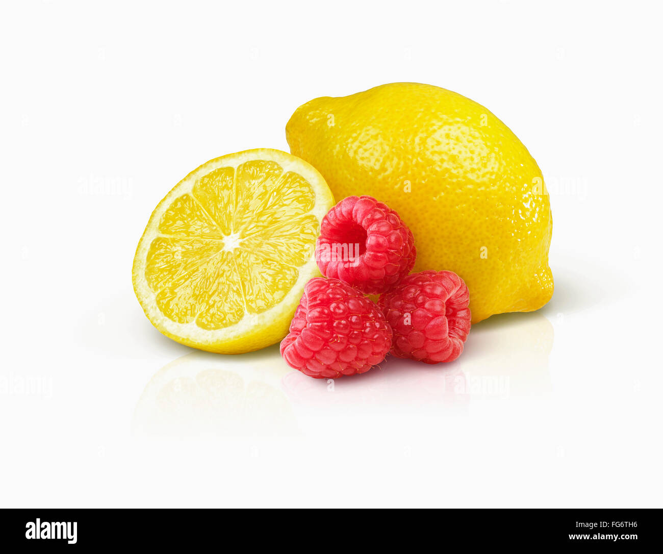 Lemons and raspberries; Toronto, Ontario, Canada Stock Photo - Alamy
