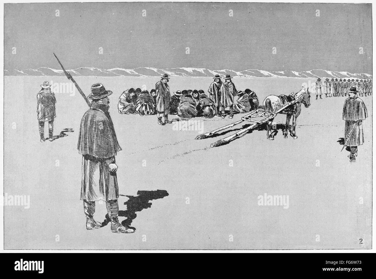 CHEYENNE CAPTIVES, 1891. /nA band of Cheyenne Native Americans on the