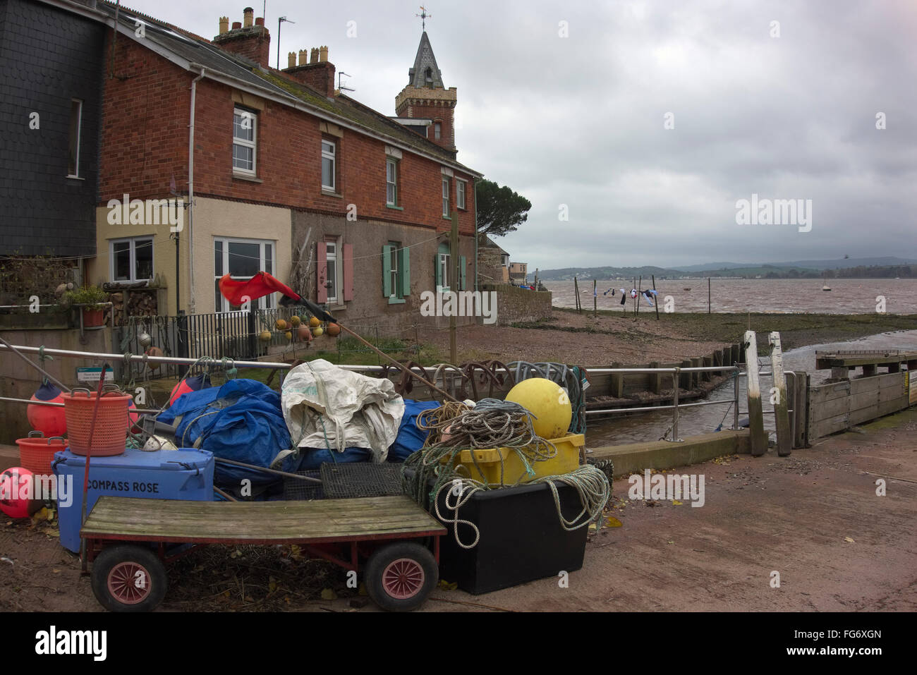 Lympstone on the Exe estuary Stock Photo