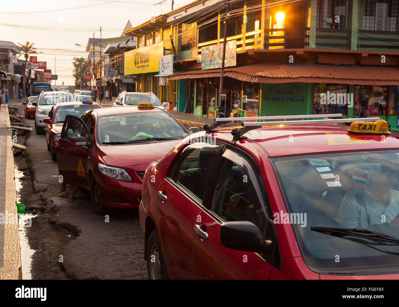 Costa rica red taxis hires stock photography and images Alamy