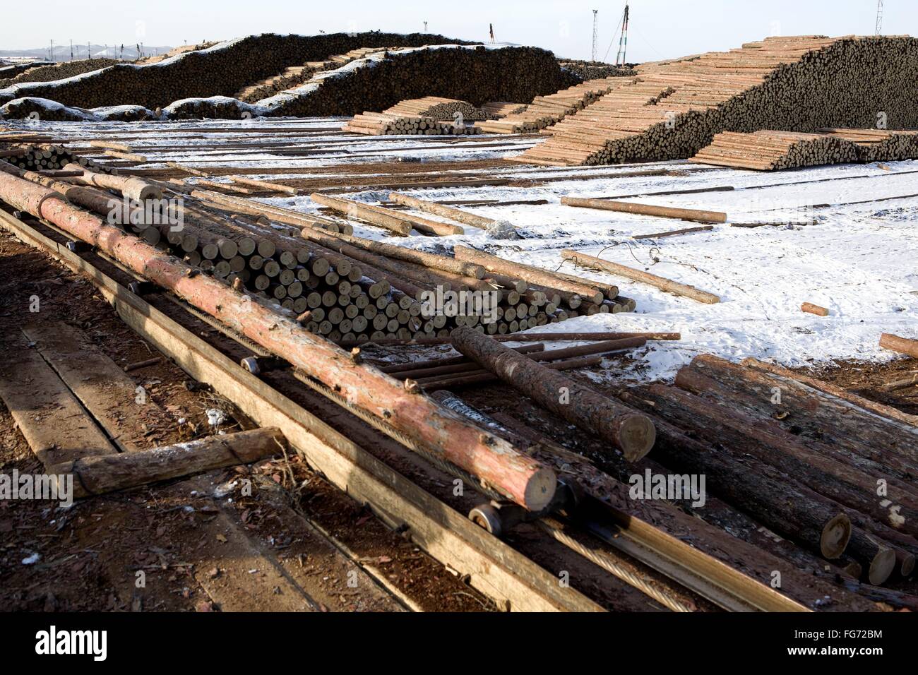 Mohe County Heilungkiang Province China Stock Photo