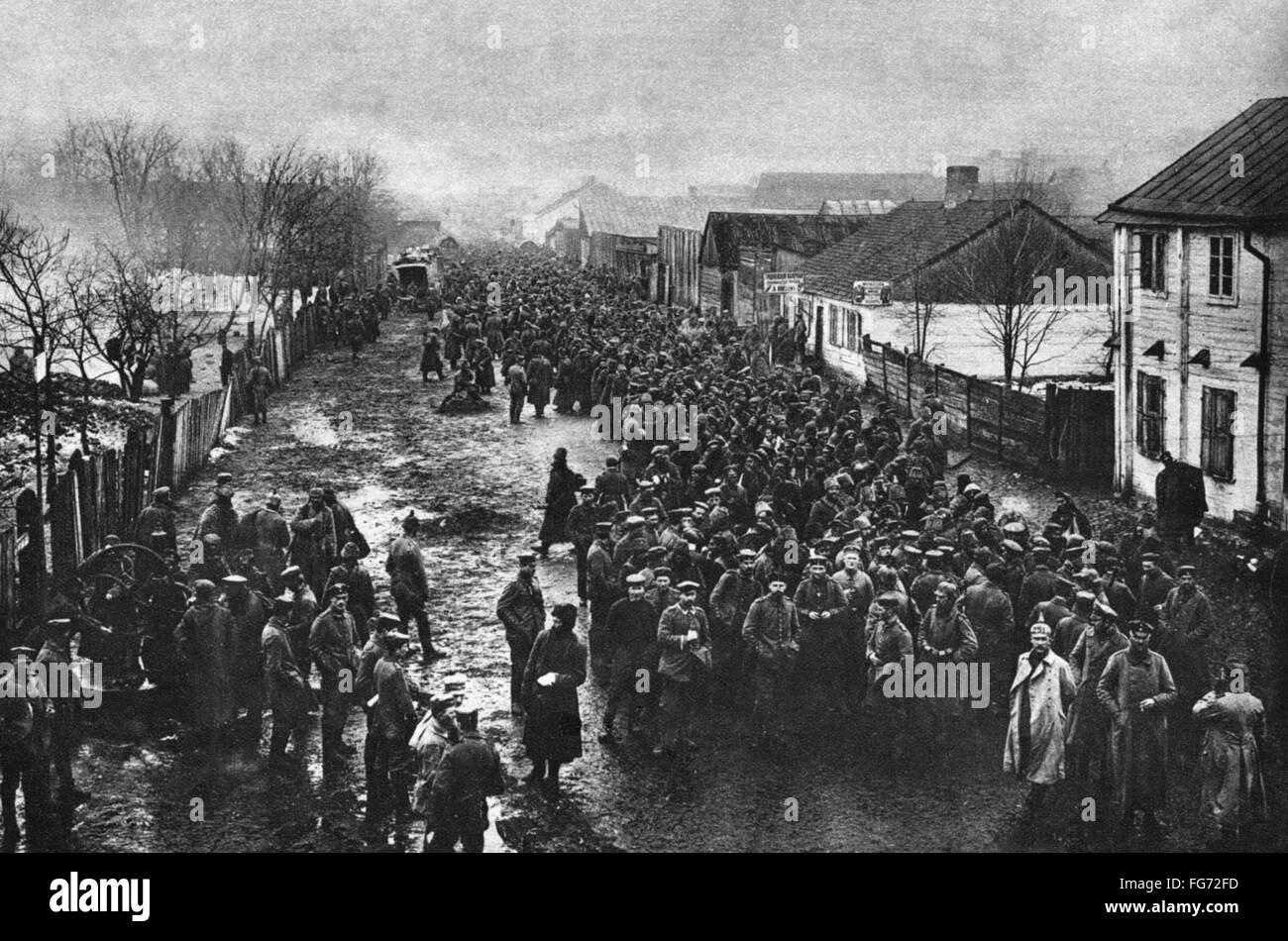 WWI: RUSSIAN PRISONERS. /nRussian prisoners of war captured by Germans ...
