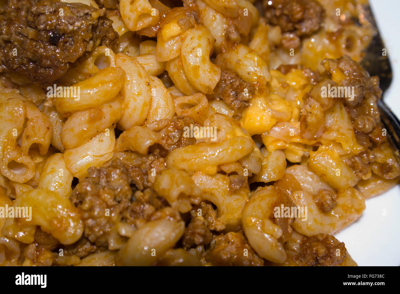 noodles, Macaroni, beef, cheese, tamato Stock Photo Alamy