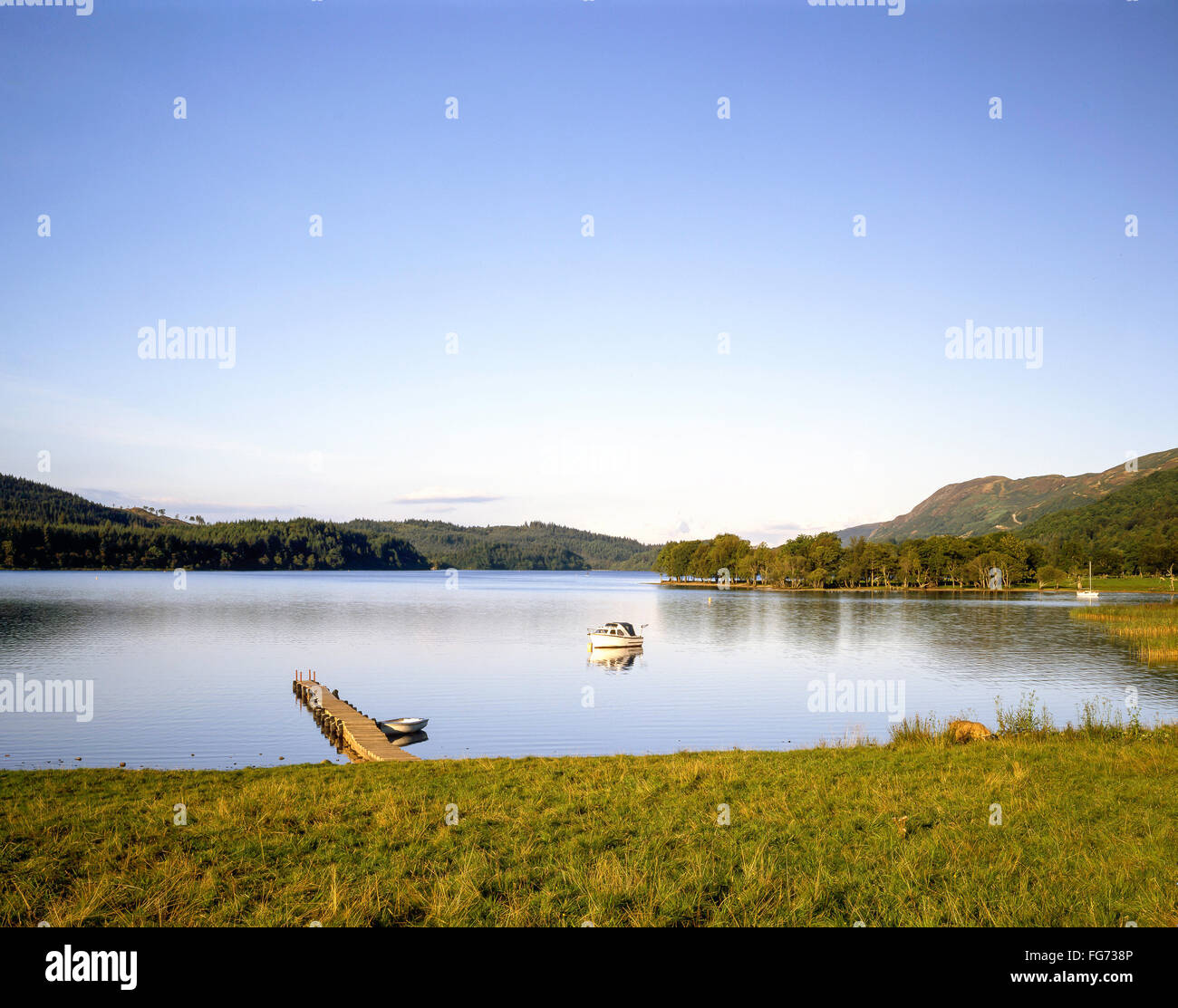 Shores of Loch Ard in Loch Lomond and The Trossachs National Park, Stirling District, Scotland, United Kingdom Stock Photo