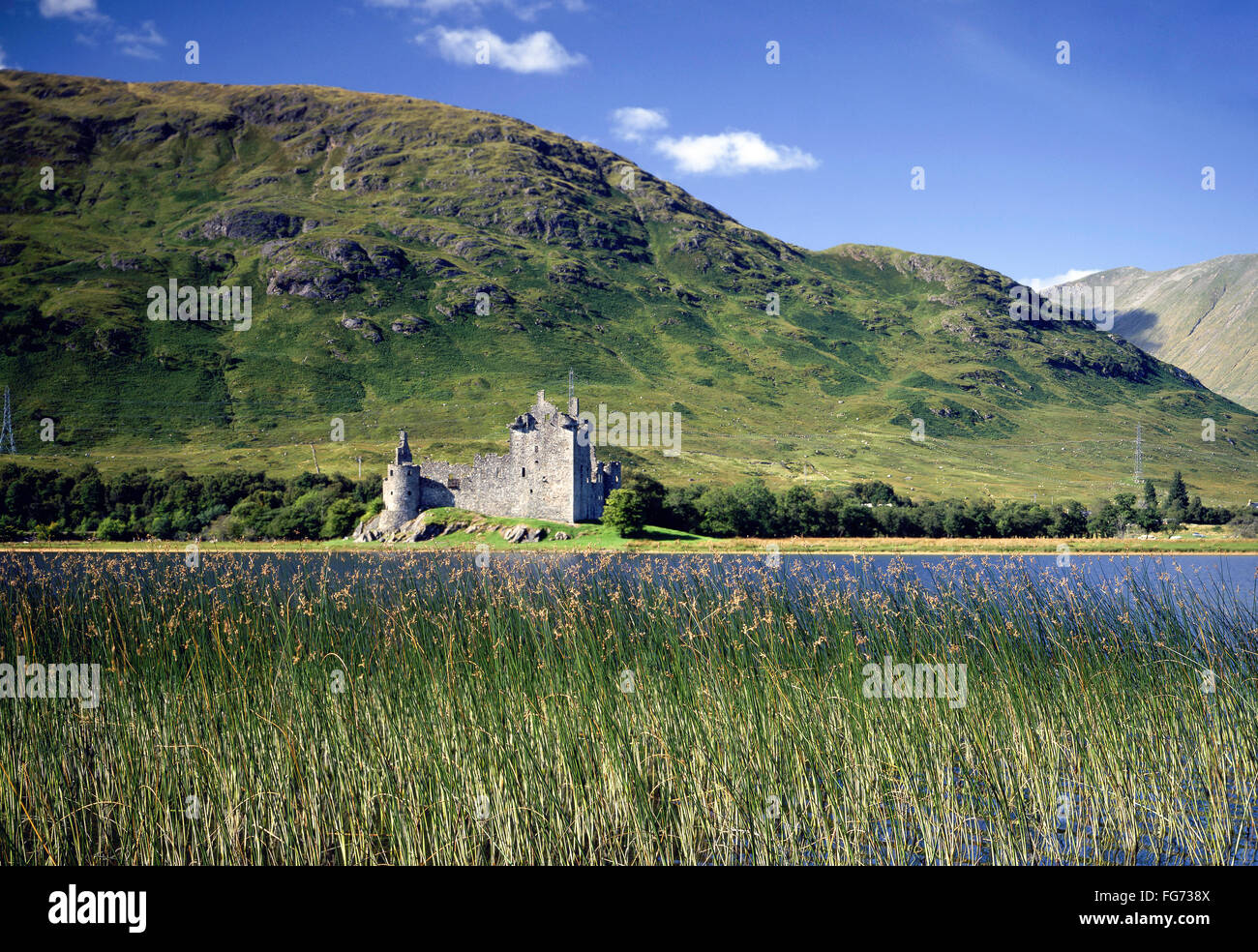 Ruins of Kilchurn Castle on Loch Awe, Argyll and Bute, Scotland, United Kingdom Stock Photo