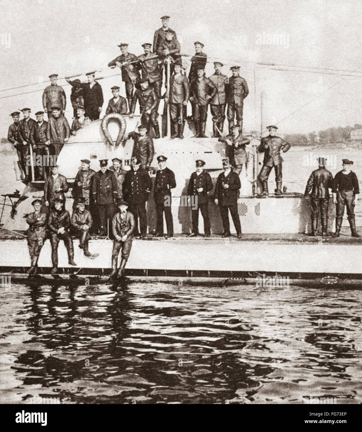 World War I U Boat 1916 Ncaptain And Crew Of The Sm U 53 Type U 51 U Boat Of The Imperial German Navy During World War I Photographed Upon Landing At Newport Rhode Island