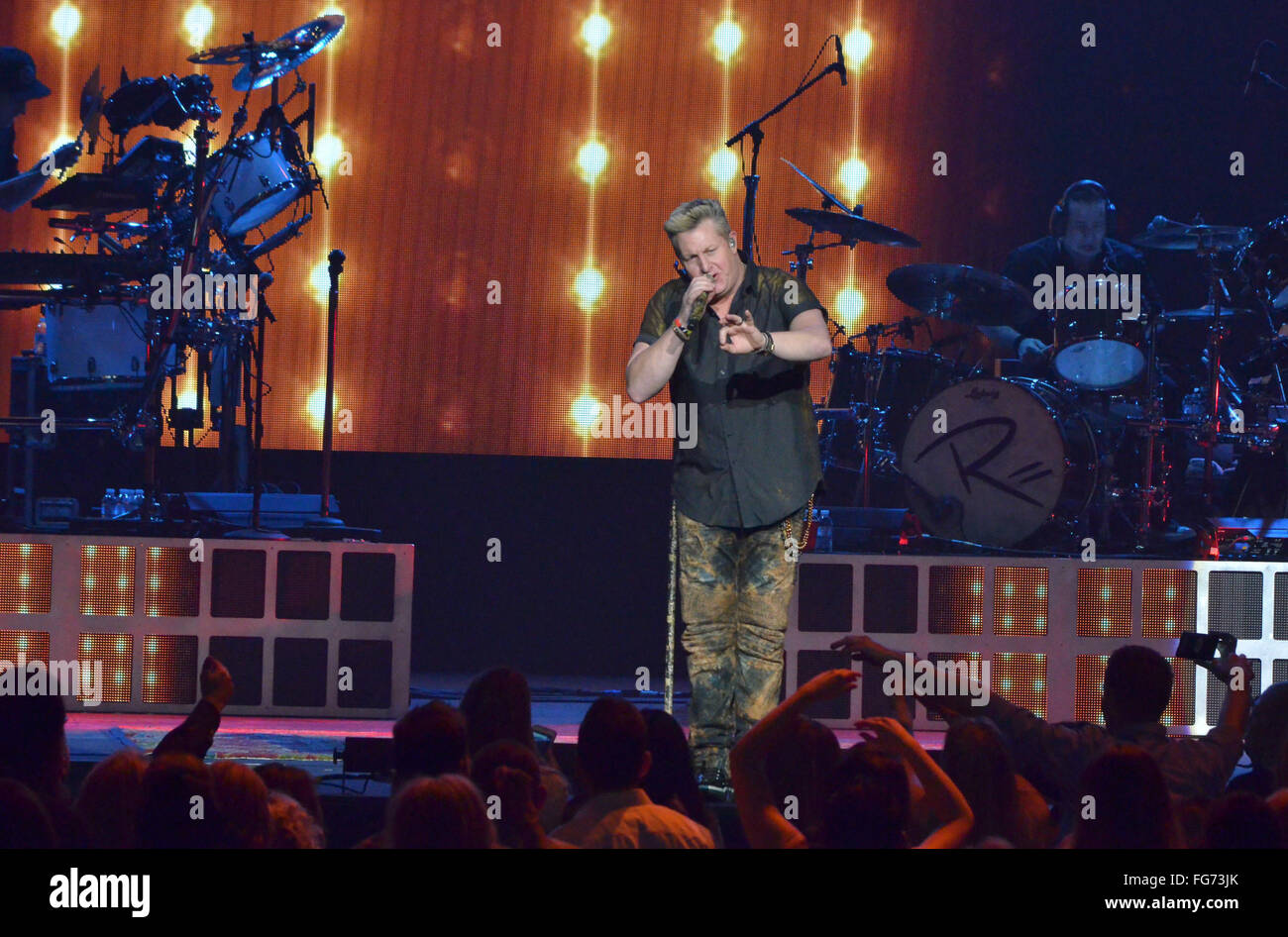 Las Vegas, Nevada, USA. 17th Feb, 2016. Singer Gary LeVox, lead