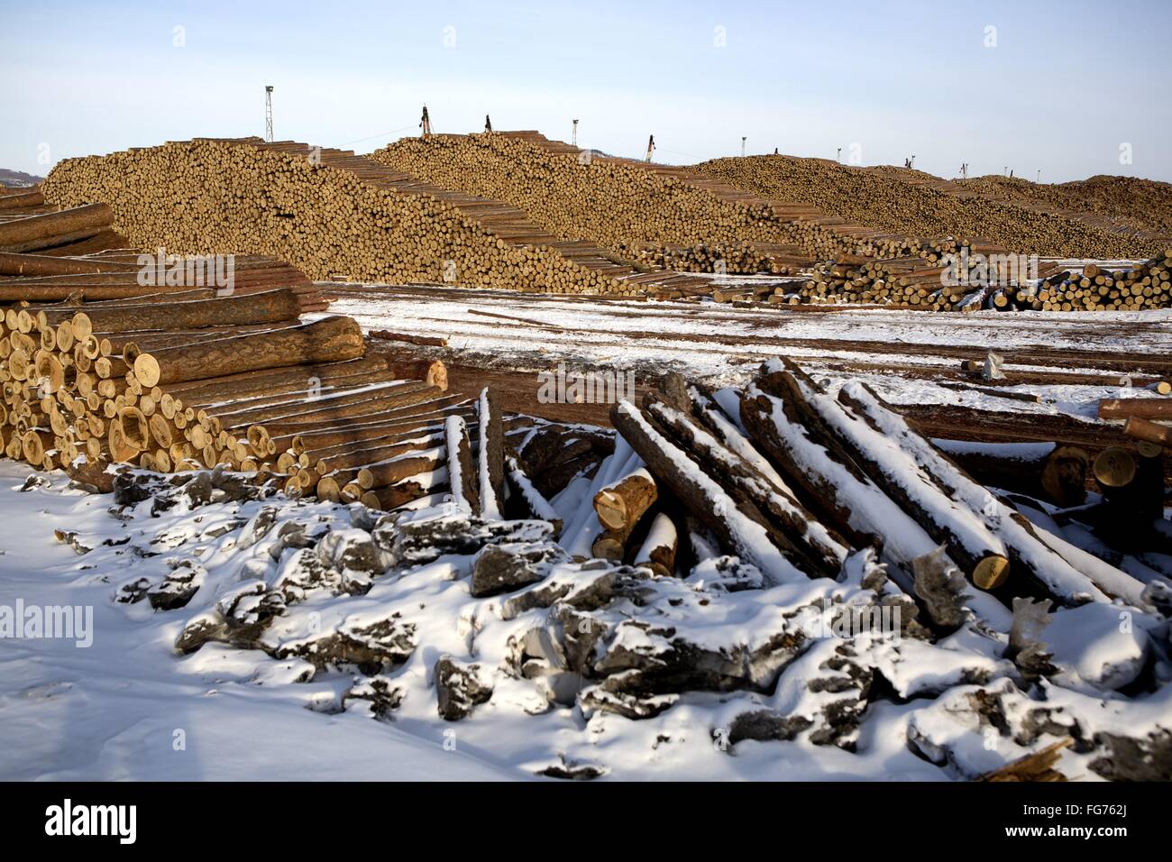 Mohe County Heilungkiang Province China Stock Photo