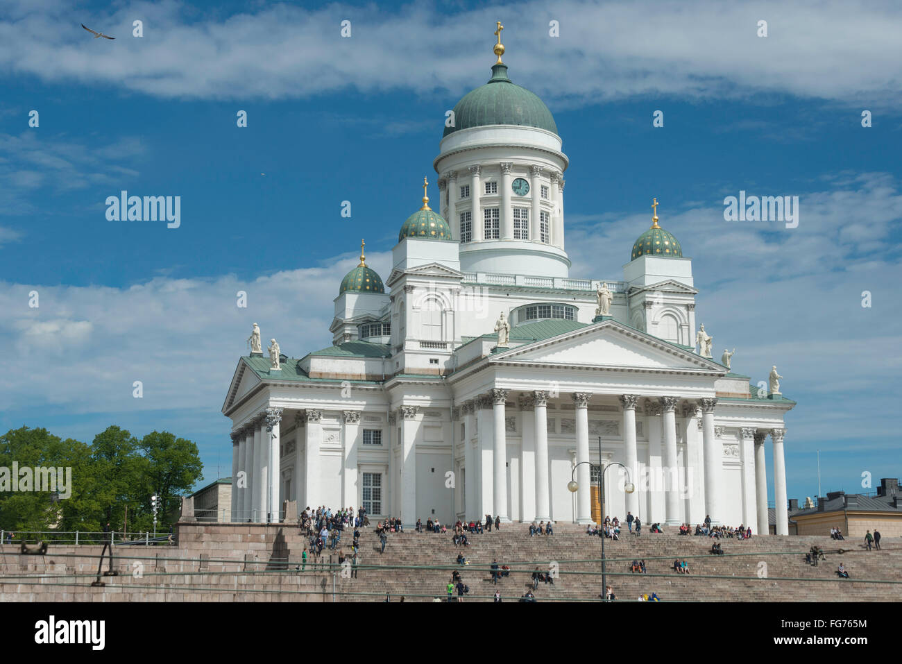 Helsinki Lutheran Cathedral, Senate Square, Helsinki, Uusimaa Region, Republic of Finland Stock Photo