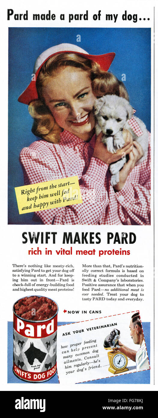 1950s Vintage Photo Print Swift's Dog Food Billboard 