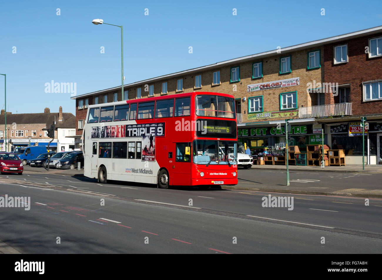 National Express West Midlands bus in Stratford Road, Shirley, West Midlands, England, UK Stock Photo