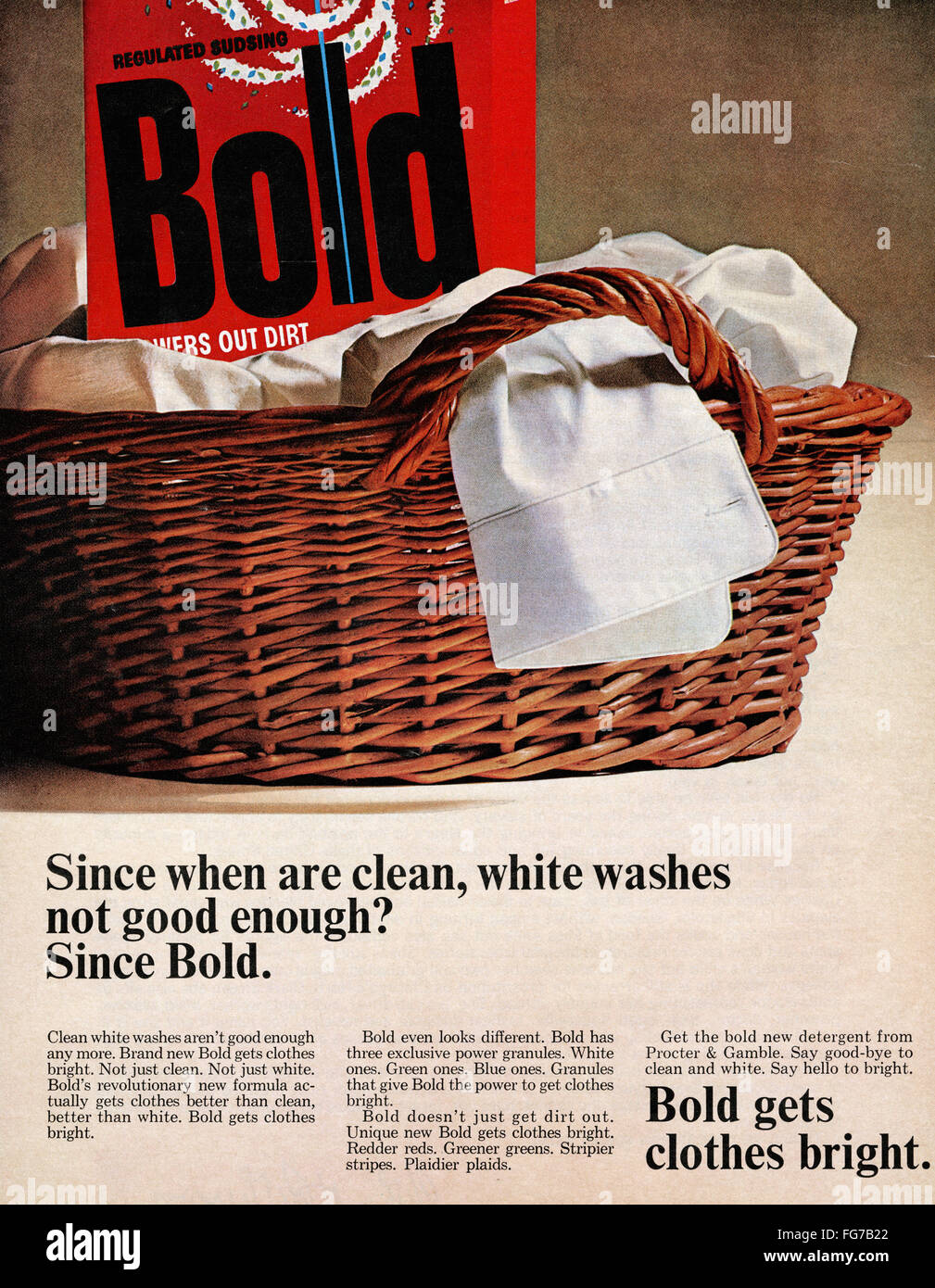 AD LAUNDRY DETERGENT. /nAmerican advertisement for Bold Laundry