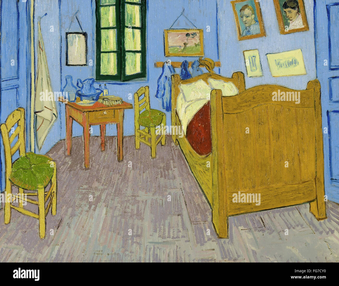 VAN GOGH: BEDROOM, 1889. /n'The Artist's Bedroom at Arles.' Oil on ...