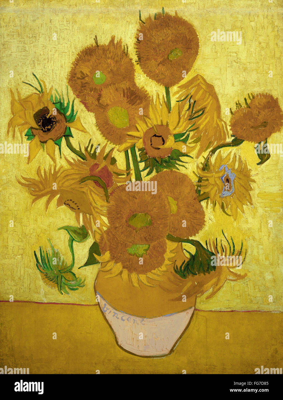 VAN GOGH SUNFLOWERS, 1888. /n'Vase with Fifteen Sunflowers.' Oil on