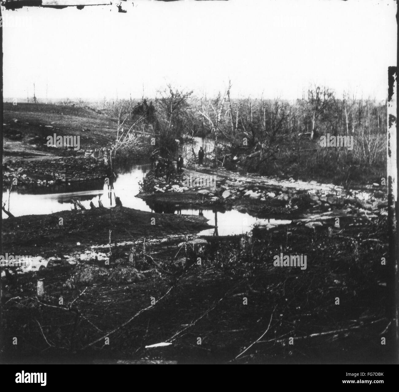 CIVIL WAR: BULL RUN, 1861. /nCub Run Creek in Virginia. Photographed in ...