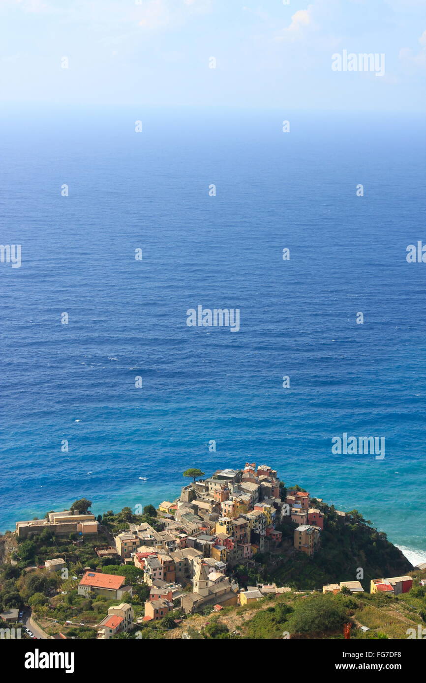 geography / travel, Italy, Liguria, Cinque Terre, Corniglia, townscape, Additional-Rights-Clearance-Info-Not-Available Stock Photo