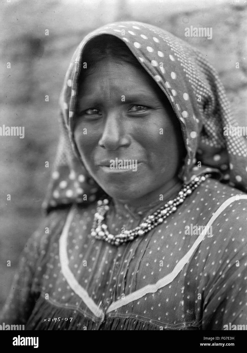 YAQUI WOMAN, c1907. /nPortrait of a Yaqui woman. Photograph by Edward S