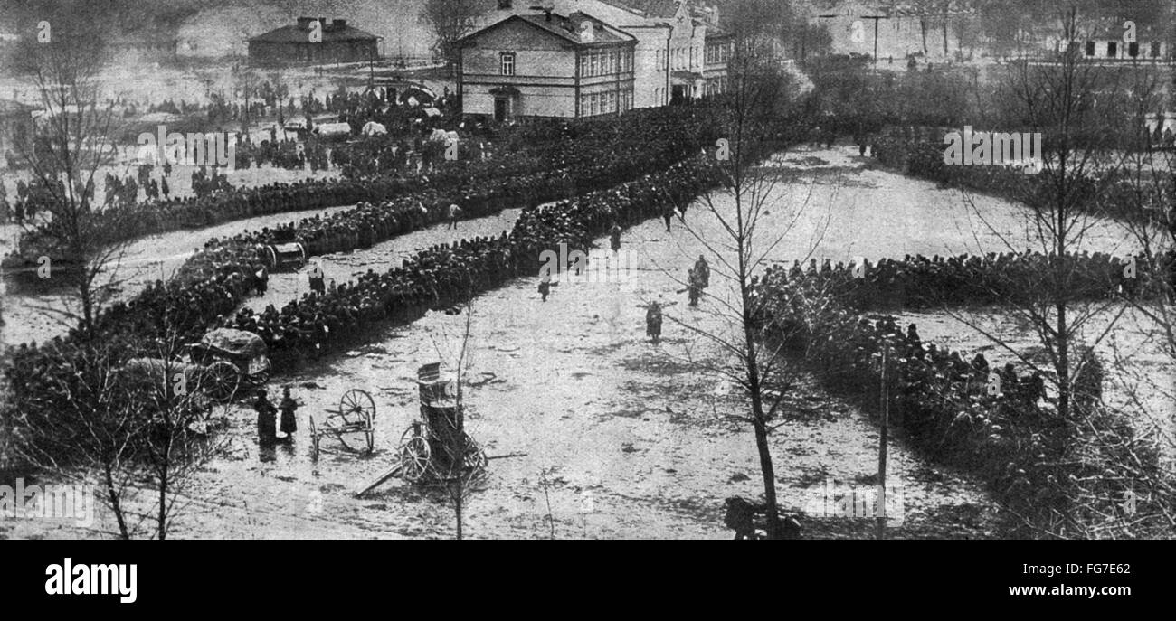 WORLD WAR I: PRISONERS. /nRussian prisoners of war taken by the German ...