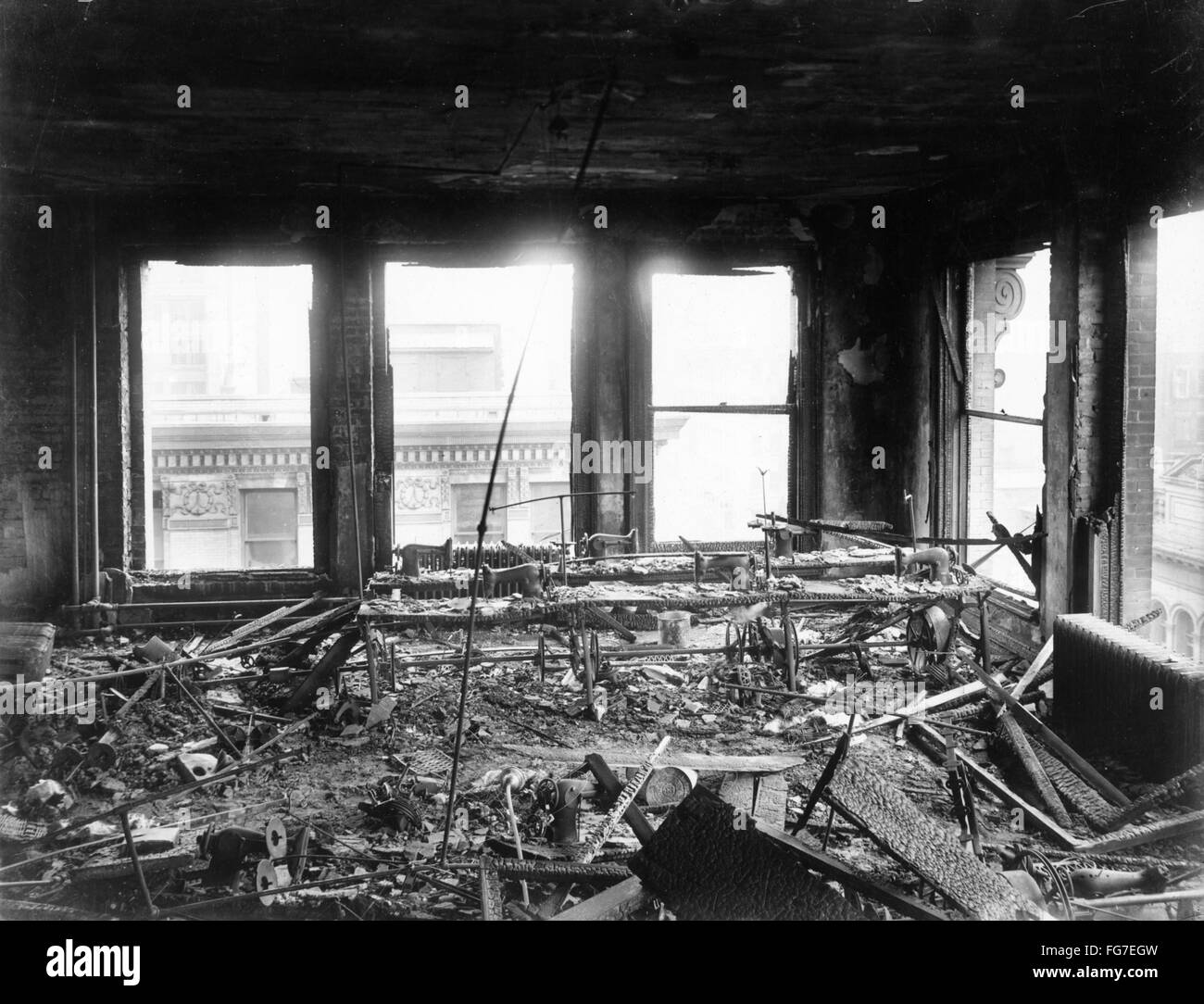 TRIANGLE FACTORY FIRE. /nThe interior of the Asch Building after 