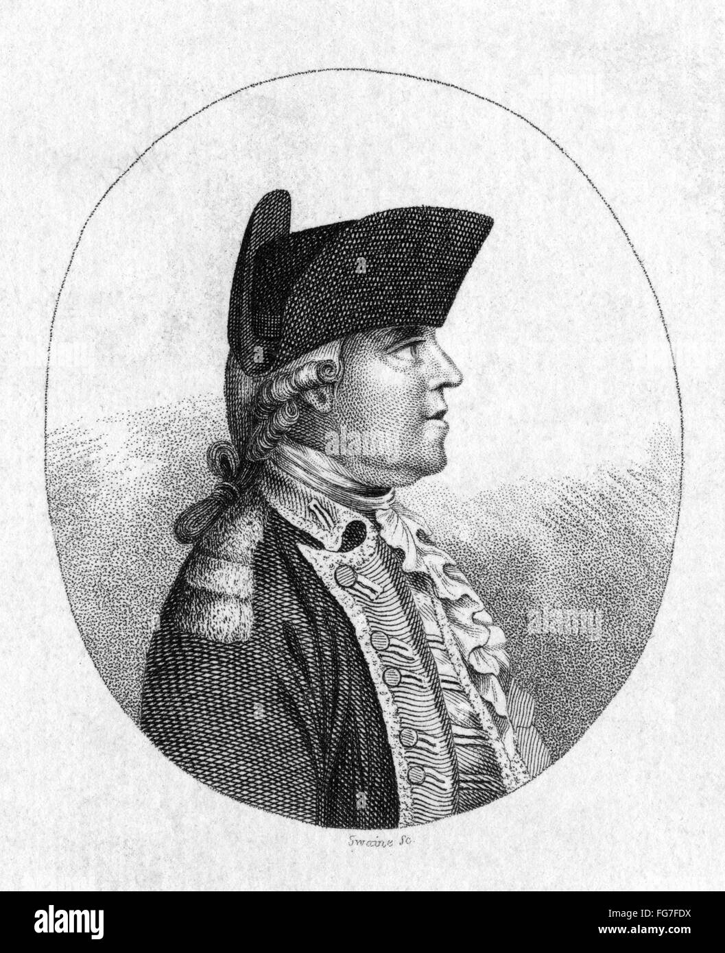 JOHN BURGOYNE (17221792). /nBritish general and playwright. Line and