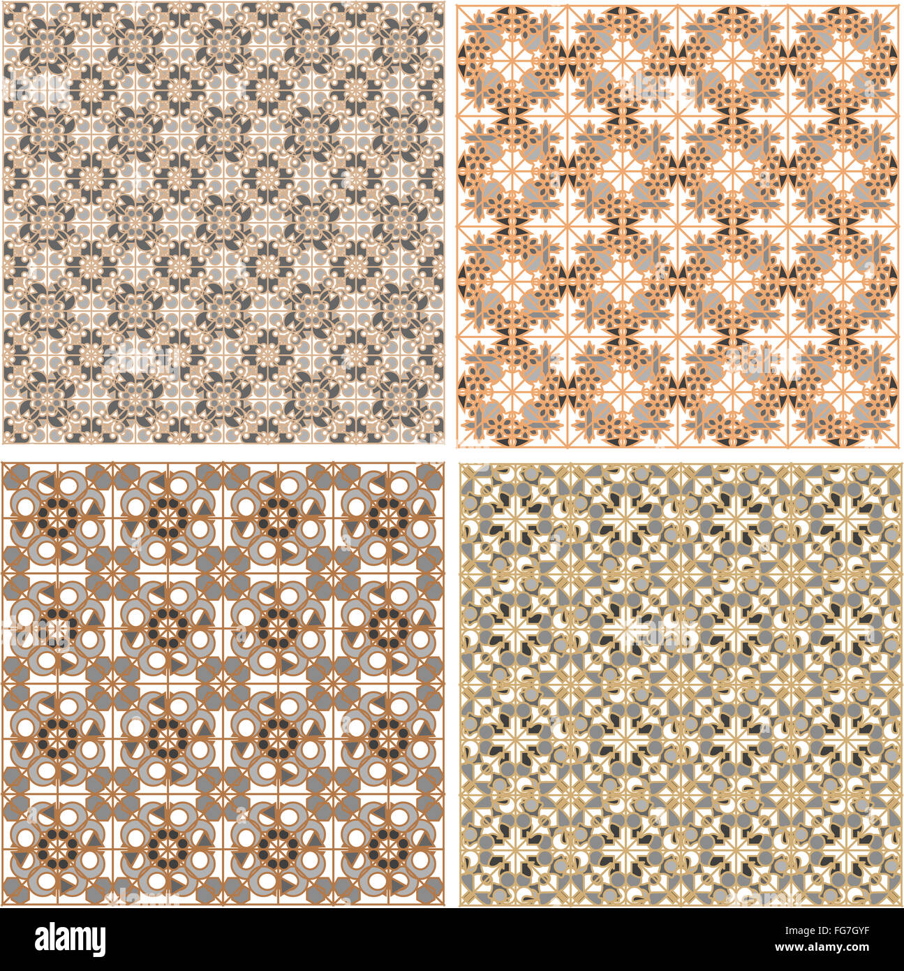 Seamless patterns in islamic style. Vector set Stock Photo - Alamy