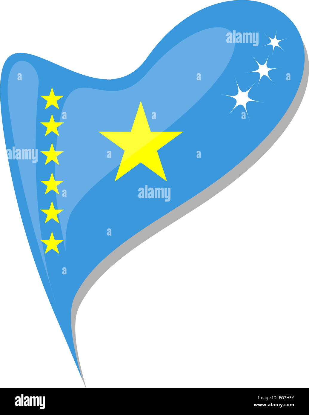 congo in heart. Icon of congo national flag. vector Stock Photo - Alamy