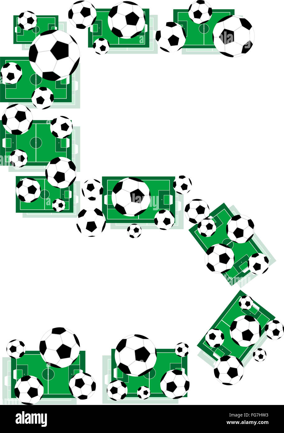 Football Field Font Letters