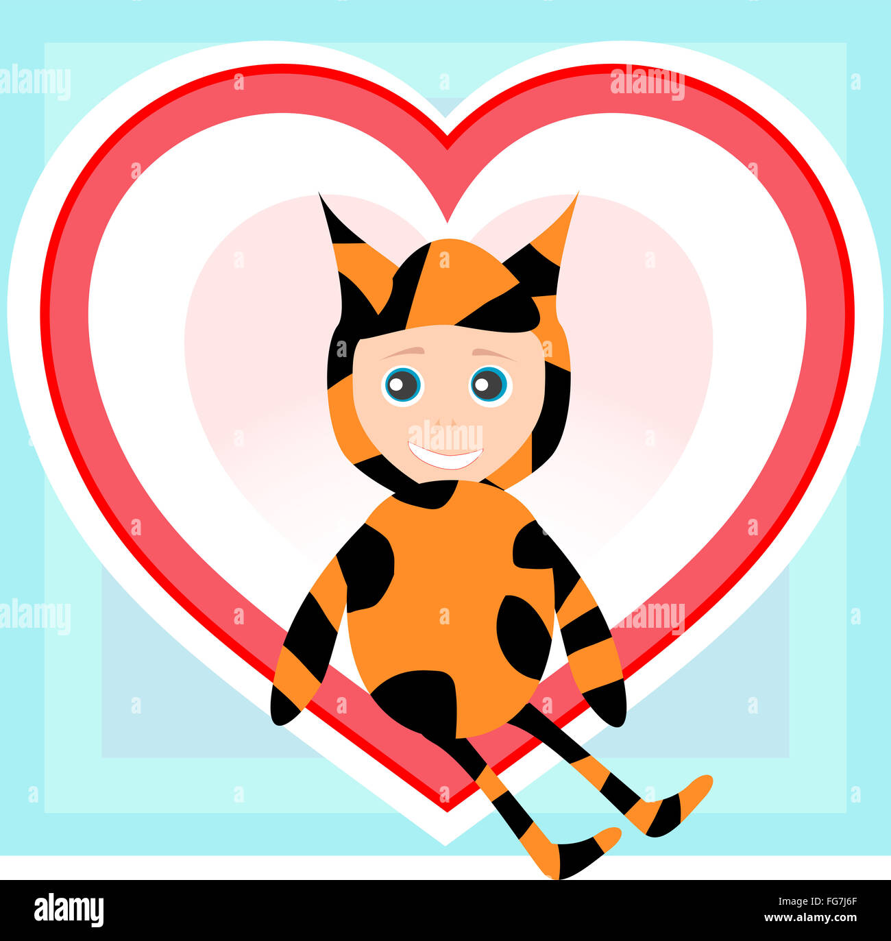 Cute baby boy wearing funny tiger leopard costume Stock Photo Alamy