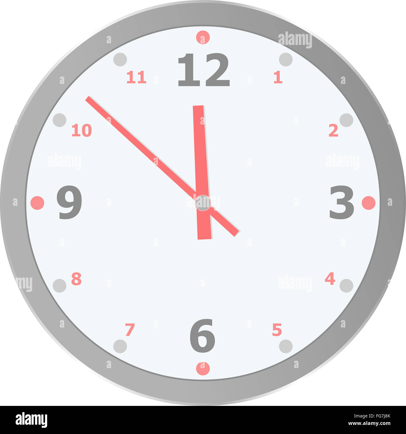 vector clock isolated on white background Stock Photo - Alamy