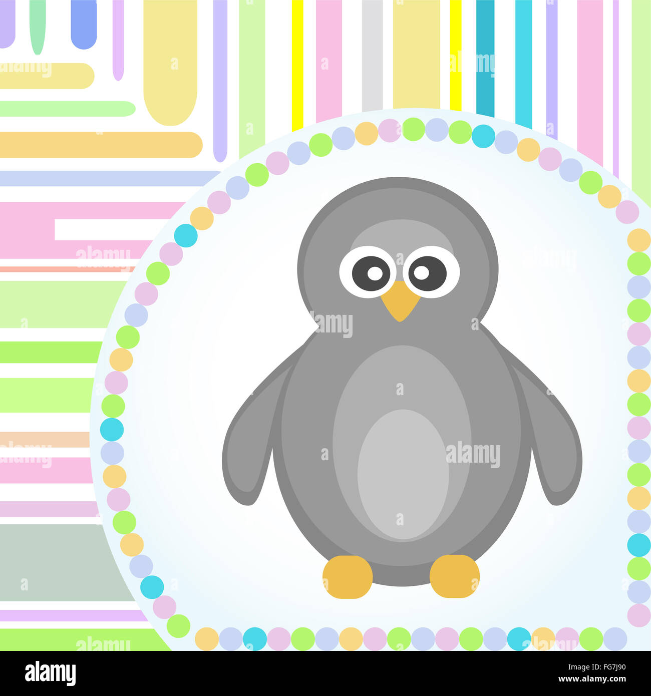 Template frame design for penguin greeting card Vector Stock Photo - Alamy