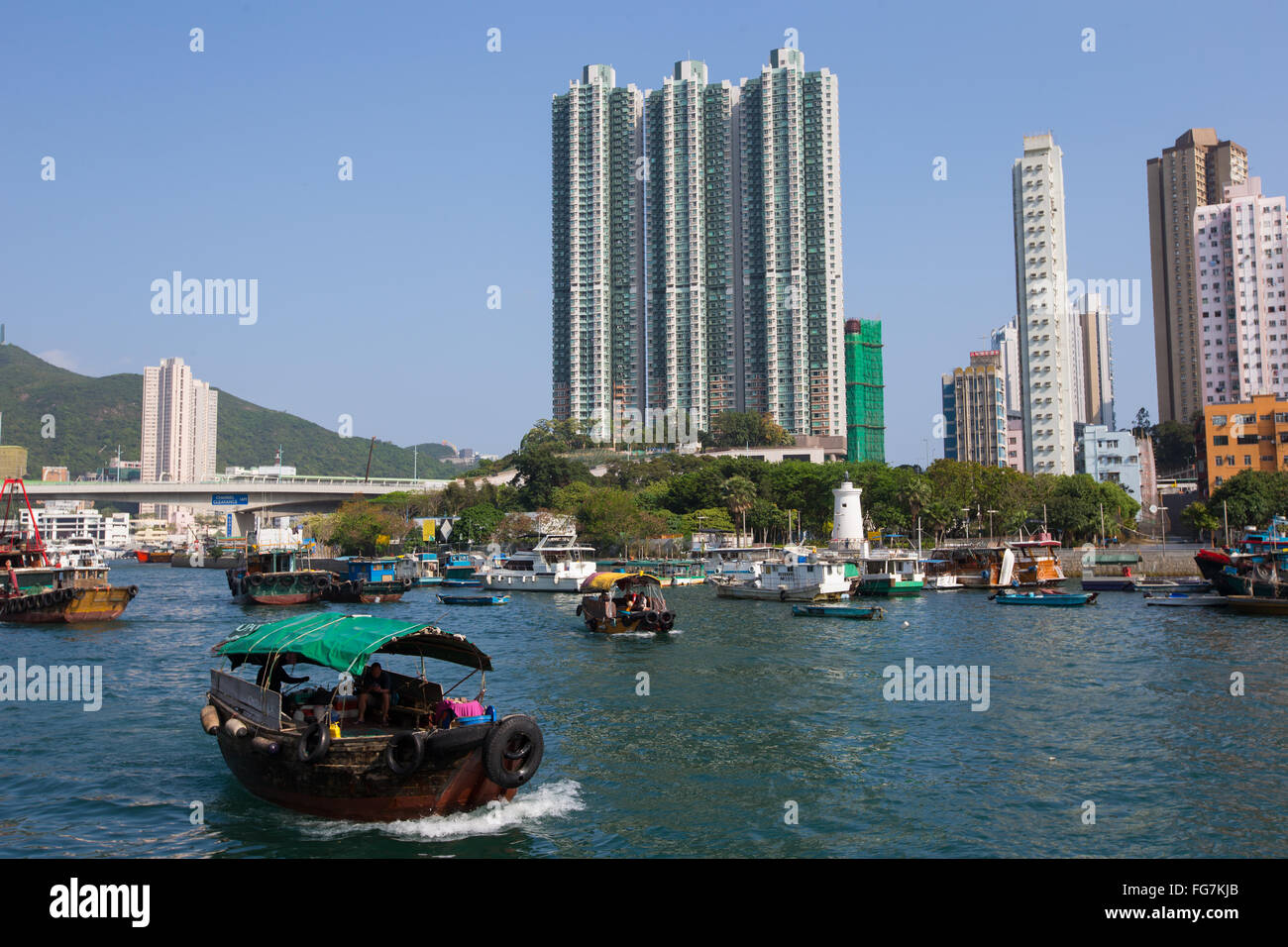 Aberdeen Harbour - Hong Kong Stock Photo