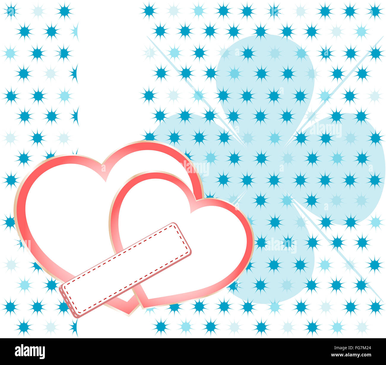 Valentines Day background with Hearts and floral Stock Photo - Alamy