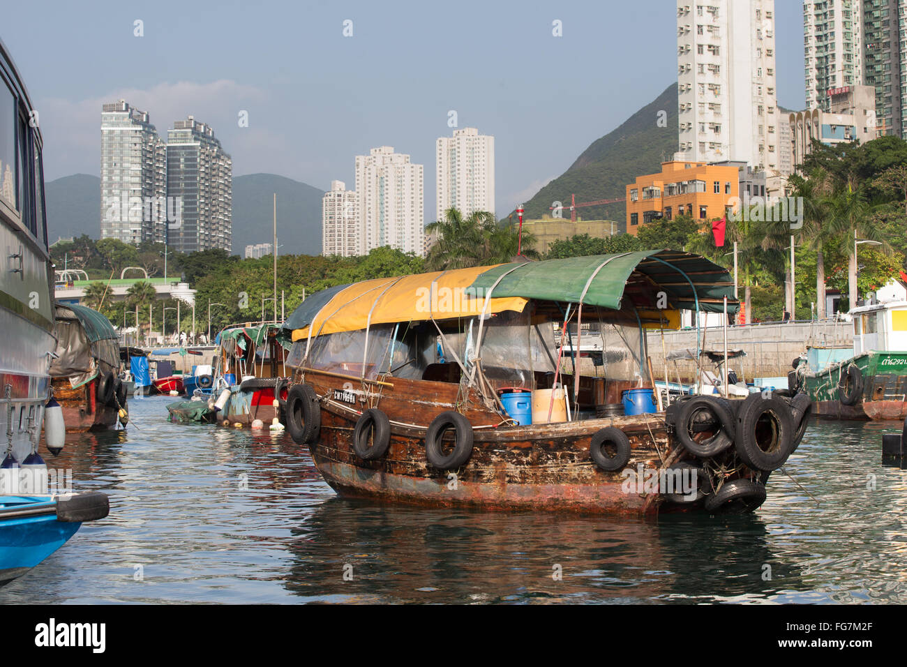 Aberdeen Harbour - Hong Kong Stock Photo