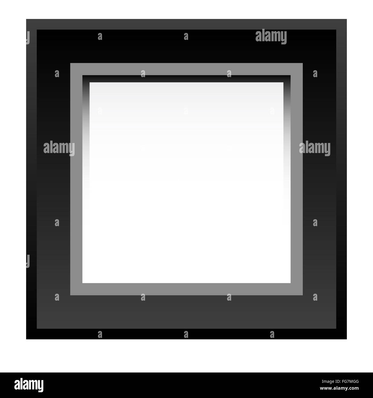 Black photo frame isolated on white background Stock Photo