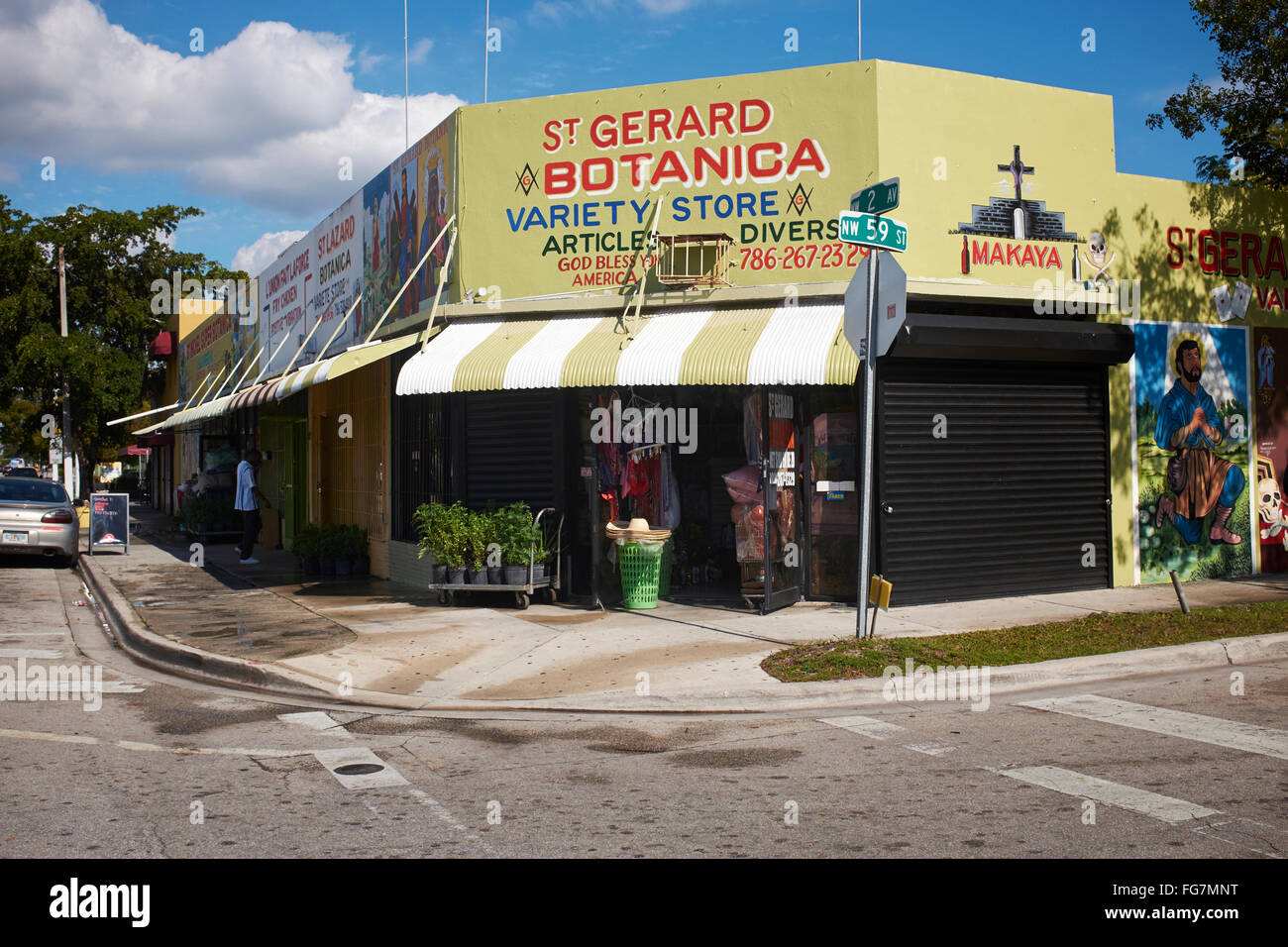 A variety store in Miami, St. Gerard Botanica Stock Photo