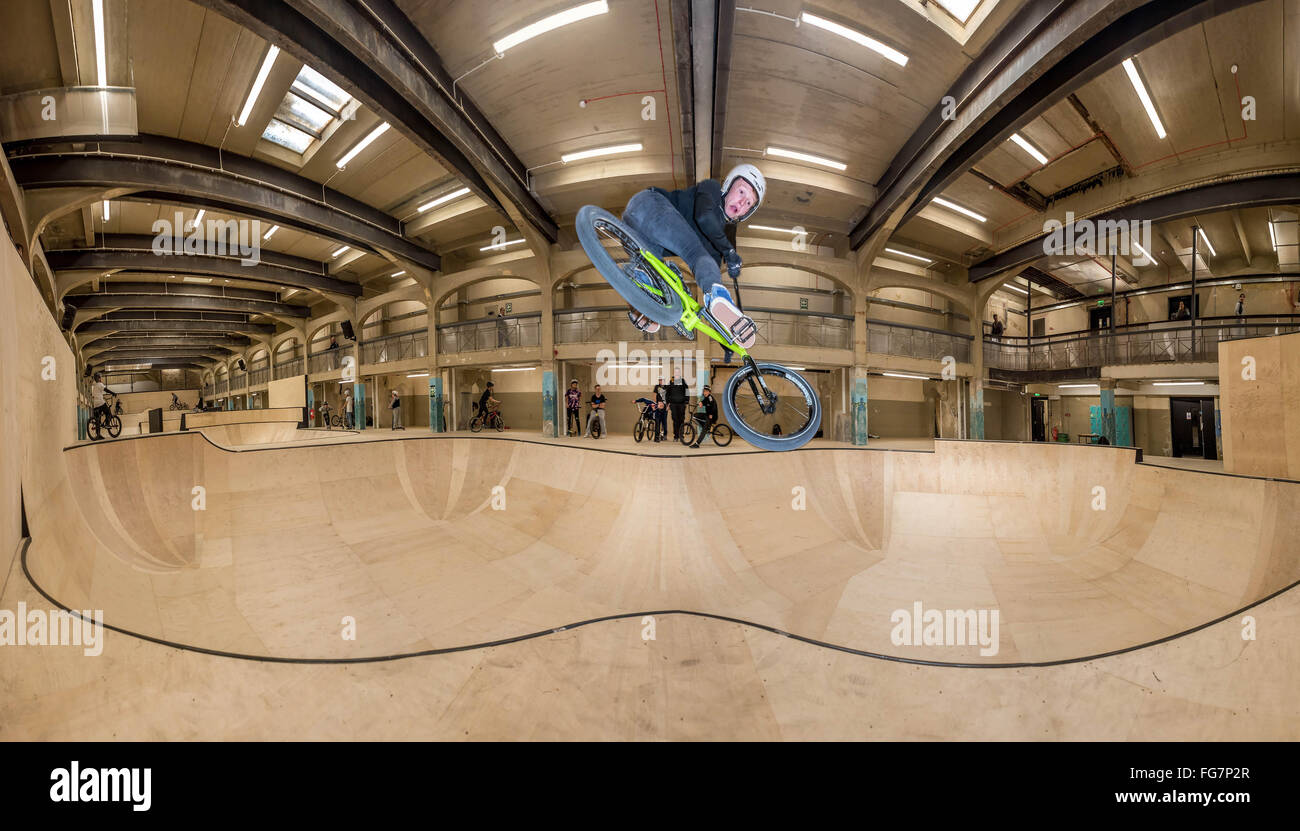 The Source Park, the world's largest underground skate and BMX park has opened in Hastings, East Sussex. Stock Photo