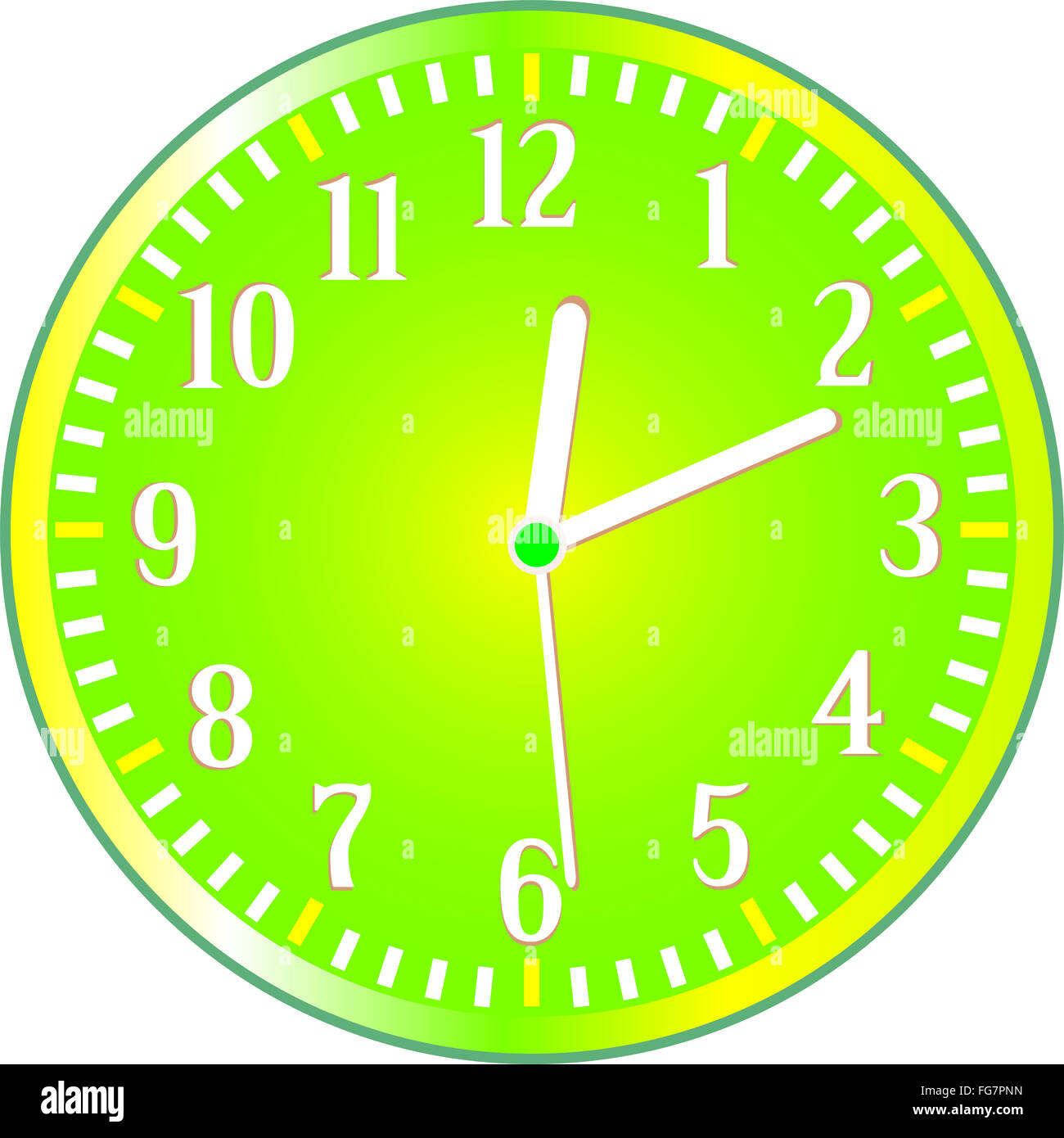 Clock yellow circle icon. Vector illustration Stock Photo Alamy